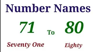 71 To 80 Spelling || Numbers Name 71 to 80 with Spelling || seventyone to eighty spelling in english