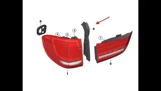 Friso Moldura Lanterna Direita Original Bmw X5 63217342234