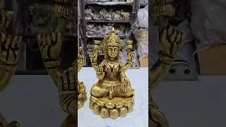 Brass Laxmi Ganesh Statue On Lotus 6 inch Set / For Buy Call : 9594170579