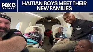 3 Haitian boys unite with adoptive parents