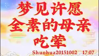 卢台长开示：梦见许愿全素的母亲吃荤Shuohua20151002  17:07