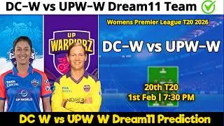 DC-W vs UPW-W Dream11 Prediction | dc w vs upw w Dream11 | dc w vs upw w Dream11 Prediction Today
