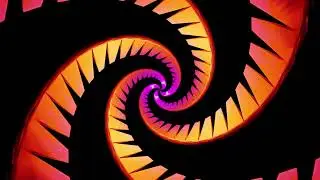 Spiral Tunnel VJ Loop Club Visuals 4K | No Sound | Bright Orange Pink Yellow