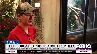 14-year-old entrepreneur and reptile enthusiast takes his passion on the road
