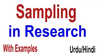 What is Sampling in Research | Definition of Sampling in Research | Urdu/Hindi