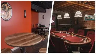 75 Industrial Basement With A Bar Design Ideas You'll Love ➤