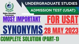 Top 50 Must-Know SYNONYMS  for USAT 28 MAY 2023 ( PART-1) | PRACTICE FOR SUCCESS.