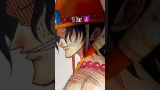 How To Draw Ace In 10 sec, 10 min, 1 hr #onepiece #animeart #anime#drawing #shorts#ace #manga#artist