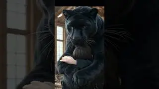 Very big black panther OMG  #aifantasybeasts #panther  #aiwildlife #aiart #ai  #big #animals