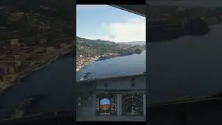 Madeira Challenging Approach! #msfs2020 #msfs2020 #flightsim #madeira #cockpit #landing