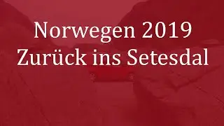 #35 🇳🇴 Norwegen 2019 - Von der Westküste zurück ins Setesdal