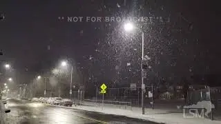 01-07-2024 South Boston, MA - Flights Landing - Moderate Snowfall - Light Traffic on Road