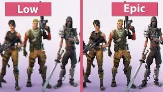 Fortnite &ndash; PC 4K UHD Low vs. Epic Graphics Comparison