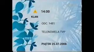 Jedynka - Program dnia 25.07.2008 (rekonstrukcja)