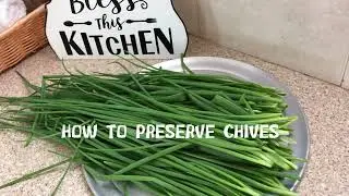 HOW TO PRESERVE YOUR CHIVES / SEASONING / IN THE KITCHEN WITH LYNN