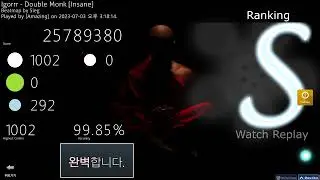 [osu! catch] Igorrr - Double Monk [Insane] +HD 99.85% S FC 214pp - 3CWC 2023 RO16 MM2