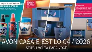 Avon Casa e Estilo ciclo 04 2026 - Volta da Cafeteira Stitch Avon Exclusiva &uacute;nico ciclo