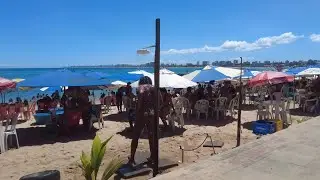 PRAIA FAROL DE ITAPUÃ  ATÉ A PEDRA DA SEREIA - SALVADOR BAHIA 🇧🇷(17 Março,2024)#salvadorbahia #praia