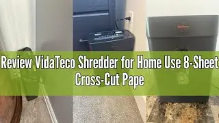Review VidaTeco Shredder for Home Use 8-Sheet Cross-Cut Paper Shredder with P-4 Higher Security,Shre