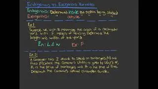 Endogenous vs Exogenous Variables