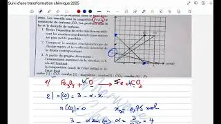 suivi d'une transformation chimique -1 BAC SM Exercice 2-2025