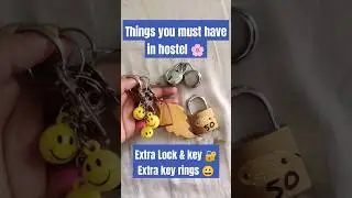 Things you must have in hostel 🌸 #viral #viralshort #hostellife #hostel #lockandkey