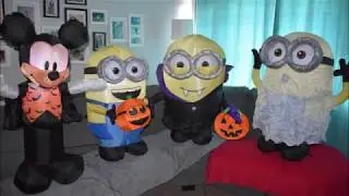 3 Minion Airblown Inflatable Halloween - unboxing Minions 2018 Gone Batty DAVE