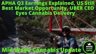 APHA Q3 Earnings Explained, US Still Best Market Opportunity, UBER CEO Eyes Cannabis Delivery