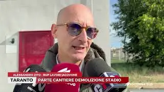21 NOVEMBRE 2024   TARANTO   PARTE LA DEMOLIZIONE DELLO STADIO IACOVONE