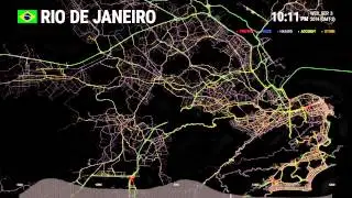 Data Visualization   Rio de Janeiro One Day on Waze  Waze