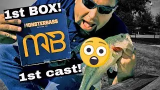 MONSTERBASS South Region UNBOXING | 1st box | 1st CAST catches fish on a TIME CRUNCH lunch break