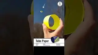 How to fold a unique paper Tube airplane, best paper airplane EASY - Tube plane ⭕️ #shorts