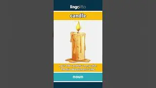 🇬🇧 Candle Meaning : Flash Card : Learn English Vocabulary