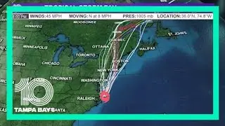 Tracking Tropical Storm Fay ahead of landfall in northeast