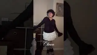 Easy Halloween Costume Idea!! All you really need is the makeup #school #clown #costume #fashion