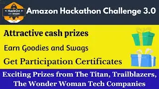 Amazon Hackathon Challenge | Hackon 3.0 with Amazon Registration  | Amazon Free Goodies and swags