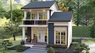 Rumah Desain 2 Lantai Menawan dan Indah - Rumah 7x8 meter -3 Kamar Tidur -Balkon -R. Keluarga