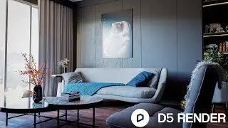 D5 Render 2.3 - Realistic Living room (aula comentada)