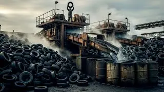 Old Tires Recycled into Black Oil | Shocking Pyrolysis Process