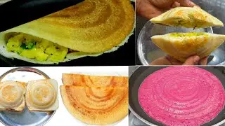 Live masala dosa ,plain dosa ,beet root dosa , toaster dosa |#dosa #cookingideas 