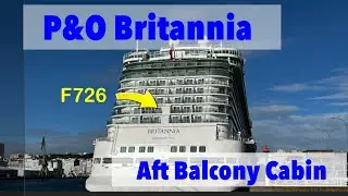 P&O Britannia - Aft Balcony Cabin - F726 Deck 9