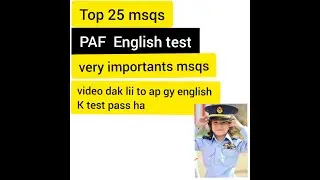 PAF Aerotrade test preparation | Paf english test preparation | paf airmen 2021//PAF English test