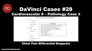 Differential Diagnosis of Chest Pain Case [#DaVinciCases Cardiovascular 8 - Pathology Case 3]