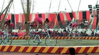 Cycle Gtunt video in Circus Show Girls Gymnastic || Indian Artist Talent