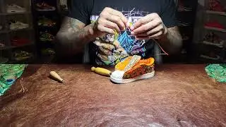 Hand Making Christian Dior Adidas Shoes for Kids