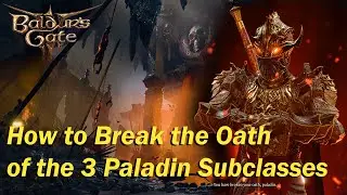 Bg3 Act 1 - Breaking the Paladin's Oath to Unlock the Oathbreaker Subclass