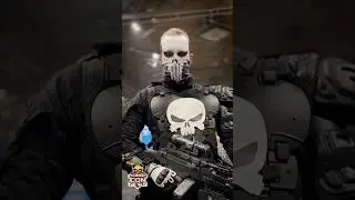 The Punisher 💀 Full Tactical Cosplay 🔥 #shorts #marvel #punisher #cosplay #mcu