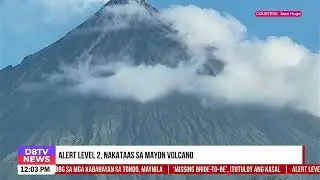 Alert level 2, nakataas sa mayon volcano dahil rockfall events