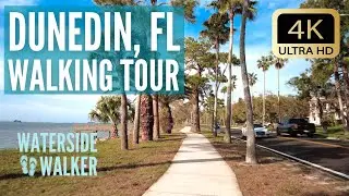 4K Dunedin, FL Walking Tour of Edgewater Drive - No Narration 🎧 3D Binaural Sound