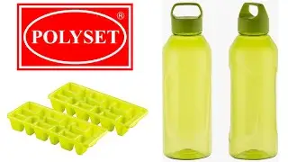 POLYSET | ICE Tray & Bottles | Plastic | Green | Pack of 2 |